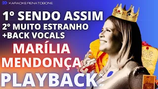 SENDO ASSIM MUITO ESTRANHO + BACK VOCALS   MARÍLIA MENDONÇA   PLAYBACK KARAOKE INSTRUMENTAL