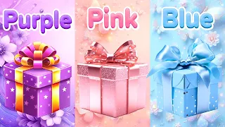 Choose your gift 🎁 Purple vs Pink Blue | Gift box Challenge