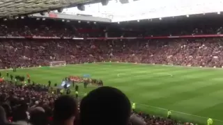 "Arsenal away fans at old Trafford singing "she said no robin" please subscribe to Luca quarta