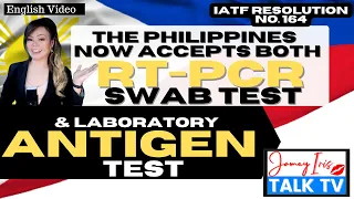 PreDeparture to the Philippines: Accepts Both Negative RT PCR Swab Test & a Laboratory Antigen Test