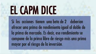 Modelo y fórmula del CAPM