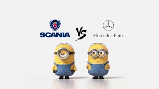 Scania vs Mercedes Minions Style ( Funny )