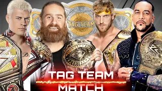 WWE 2K24 - Sami Zayn + Cody Rhodes VS Damian Priest + Logan Paul - Tornado Tag Team Match BackLash