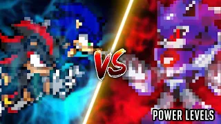 Sonic & Shadow vs Metallix | Sprite Battles - (Power Levels)