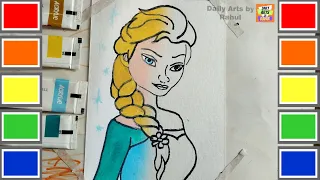 Princess Elsa Drawing, Painting and Coloring Book for Kids and Toddlers | Child Art | Draw Elsa