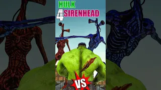 Marvel's Hulk vs 4 Siren Head Fight Hulk | YouTube Shorts #hulksmash #hulk #sirenhead