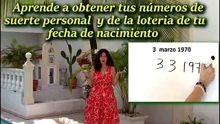 Aprende a obtener tus números de suerte personal  y de la loteria de tu fecha de nacimiento