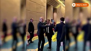 Ukrainian delegate punches Russian official over flag at summit