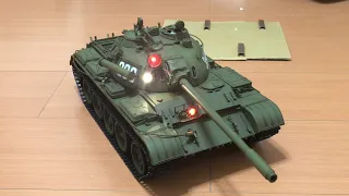 Hooben T-55A 1/16 RC Tank with WH-16s test run