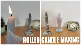 Twist Candle Tutorial Rolled Candles DIY Candles Design Homemade Candle making Ideas 手卷蜡烛 纸艺蜡烛 手捲蠟燭