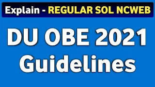 DU OBE Guidelines 2021 | DU Open Book Exam Guidelines 2021 | OBE Exam Pattern | DU OBE Exam 2021