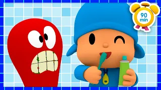 😁 POCOYO ENGLISH - How to Brush Your Teeth  [90 min] Full Episodes |VIDEOS and CARTOONS for KIDS