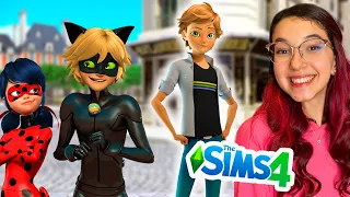 FIZEMOS o CAT NOIR e o ADRIEN AGRESTE no THE SIMS 4 (Miraculous Ladybug) | Família Luluca