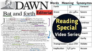 Dawn Editorial With Urdu Translation| Editorial Analysis| English newspaper reading|