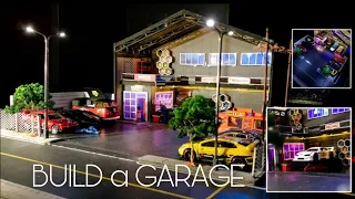 BUILD a GARAGE DIORAMA DIECAST || 1/64 scale for hotwheels