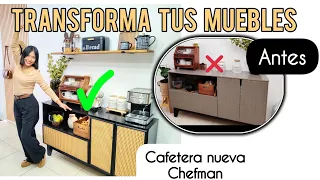 HAZLO TU MISMA ⚒️ Renueva tus muebles ✅ Nueva cafetera @ChefmanMX ☕ Decorando mi casa nueva 🏠