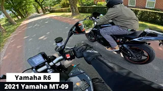 😂 IJS HALEN OP DE YAMAHA R6 😂 | YAMAHA MT-09 | MOTOVLOG | AKRAPOVIC FULL RACING SYSTEM | 4K