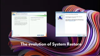 The evolution of System Restore