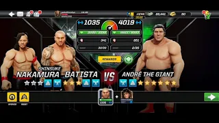 [Shinsuke Nakamura & BATISTA VS Andre The Giant][]WWE mayhem One Shot Boss Andre event gameplay[]#50