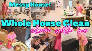 *MESSY* WHOLE HOUSE CLEAN WITH ME 2024 | HOURS OF DEEP SPEED CLEANING MOTIVATION | REAL LIFE MESS