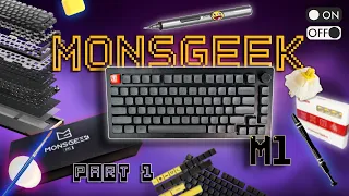 Monsgeek m1 custom keyboard (Part 1) + Unboxing + ASMR