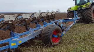 Claas Axion 850 orka Lemken / Agro-Farm Zielińscy