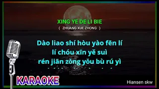 Xing ye de li bie - male - Karaoke no vokal ( Zhuang xue zhong ) cover to lyrics pinyin