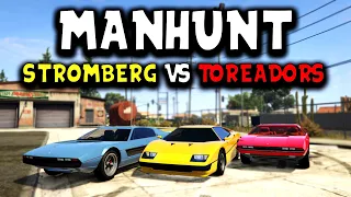 GTA V Manhunt! | Stromberg VS TWO Toreadors! (with @HarmNone and @gtanpc)