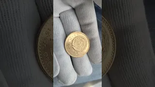 La moneda más hermosa de oro. Azteca de oro 20 pesos oro