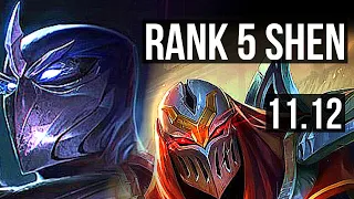 SHEN vs ZED (MID) (DEFEAT) | Rank 5 Shen, 7/2/8, Godlike, 300+ games | EUW Challenger | v11.12