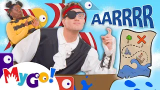 Pirate Fun with MyGo! + MORE! | Dress Up Song! | Sign Language with  @LittleBabyBum  | MyGo! ASL