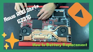 How to Battery Replacement  ASUS ROG Strix G G731G disassembly