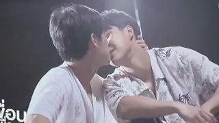 credits to bxxbbeeb on twt follow for more : OhmNanon bts kissing scene patpran #badbuddyseries