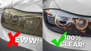 How To Clean & Restore Headlights - Remove Yellow, Foggy Headlight Oxidation!