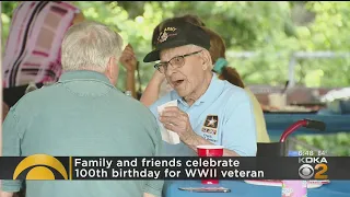 Family And Friends Celebrate 100th Birthday For WWII Veteran