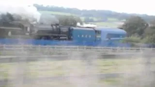 The LNER Class A4 4464 Bittern Steam Train along the Bristol to Exeter Main Line