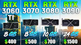 RTX 3060 Ti vs RTX 3070 vs RTX 3080 vs RTX 3090 - Test in 8 Games