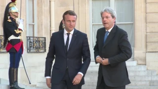 L'incontro Gentiloni - Macron all'Eliseo (21/05/2017)