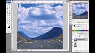 Урок фотошоп Стеклянный шар на фоне пейзажа.avi