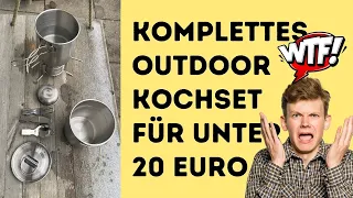 Komplettes Ourdoor-Kochset für unter 20 Euro #bushcraft #outdoor #kochen #kochset #camping