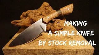 Making a Simple Knife by Stock Removal | Knife Makers Vlog