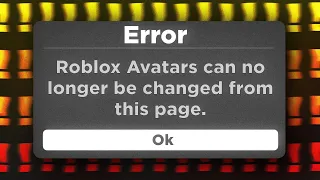 Roblox Just Broke The Avatar Editor...