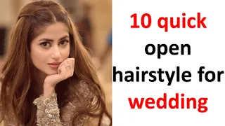 10 Quick open hairstyle for wedding | easy & beautiful hairstyle | puff hair style