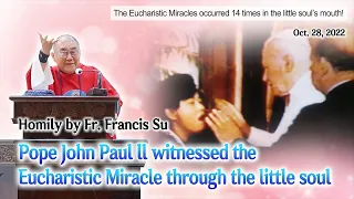 “Pope John Paul II witnessed the Eucharistic Miracle through the little soul” Homily in Naju Shrine