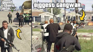 Biggest Gangwar in Los Santos (Grove vs Ballas) - GTA V Gameplay