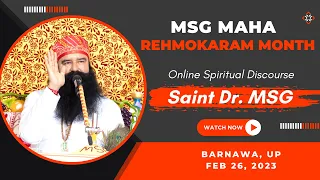 Online Spiritual Discourse | Saint Dr. MSG Insan | MSG Maha RehmoKaram Month | 26th Feb 2023