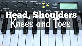 Head, Shoulders, Knees and Toes | Easy Keyboard Tutorial With Notes