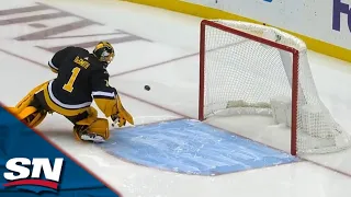 Matt Nieto Gifted Goal As Puck Bounces Off Backboards And Casey Desmith Before Going In