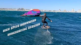 HIGH SPEED DOWNWIND WING SURF SESSION //  4K
