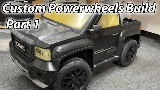 Kids custom gmc power wheels kidzone ride on build part 1